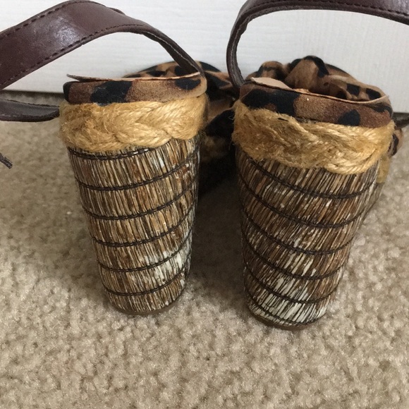 Madden Girl Brown Leopard Print Endanger Wedges - Picture 3 of 5